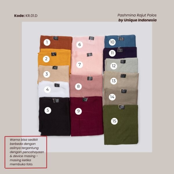 Pashmina Rajut Polos
